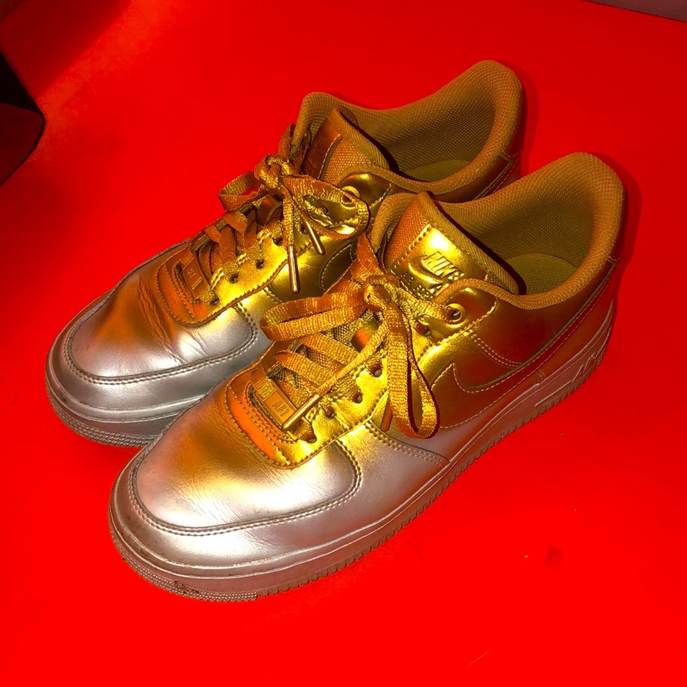 Gold Chrome Nike AirForce 1